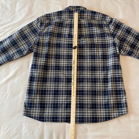 Goodthreads Long Sleeve Button Down Shirt Plaid Blue Grey Size XXL - Picture 5 of 8